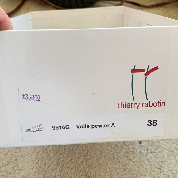 Thierry Rebotin metallic leather sling backs sz 38 - Picture 5 of 5